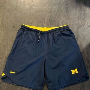 Nike Michigan Men's Navy Blue Athletic Shorts